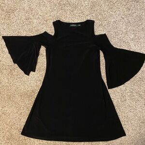 Lauren by Ralph Lauren, cold shoulder black dress, size 4